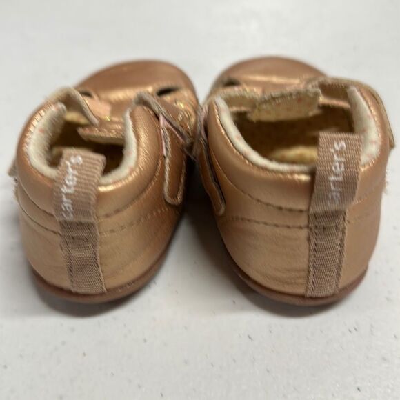 Carter’s Gold Pink Toddler Ankle Boots with Straps Size 3 - Picture 4 of 7